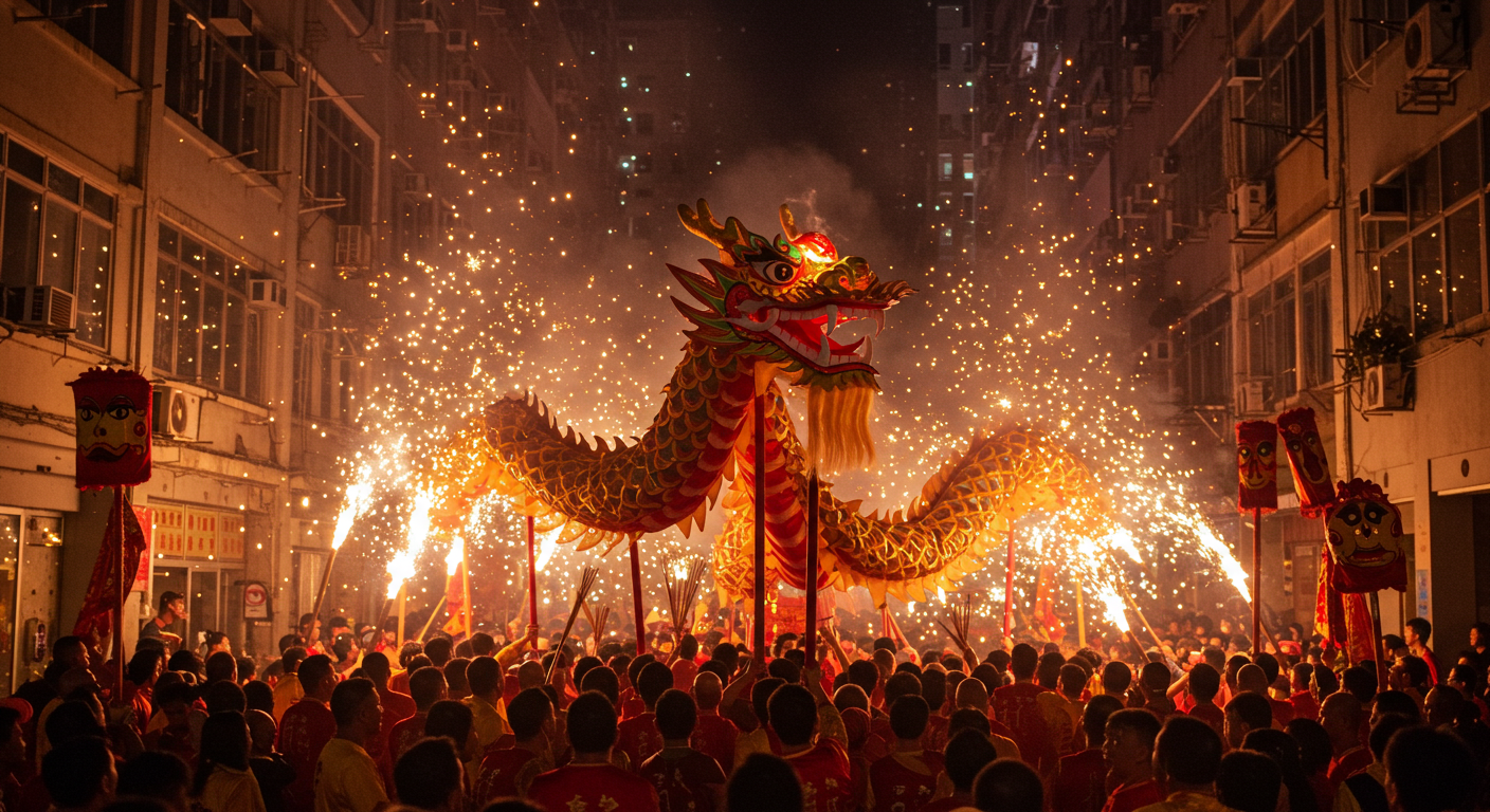 香港の「大坑舞火龍」