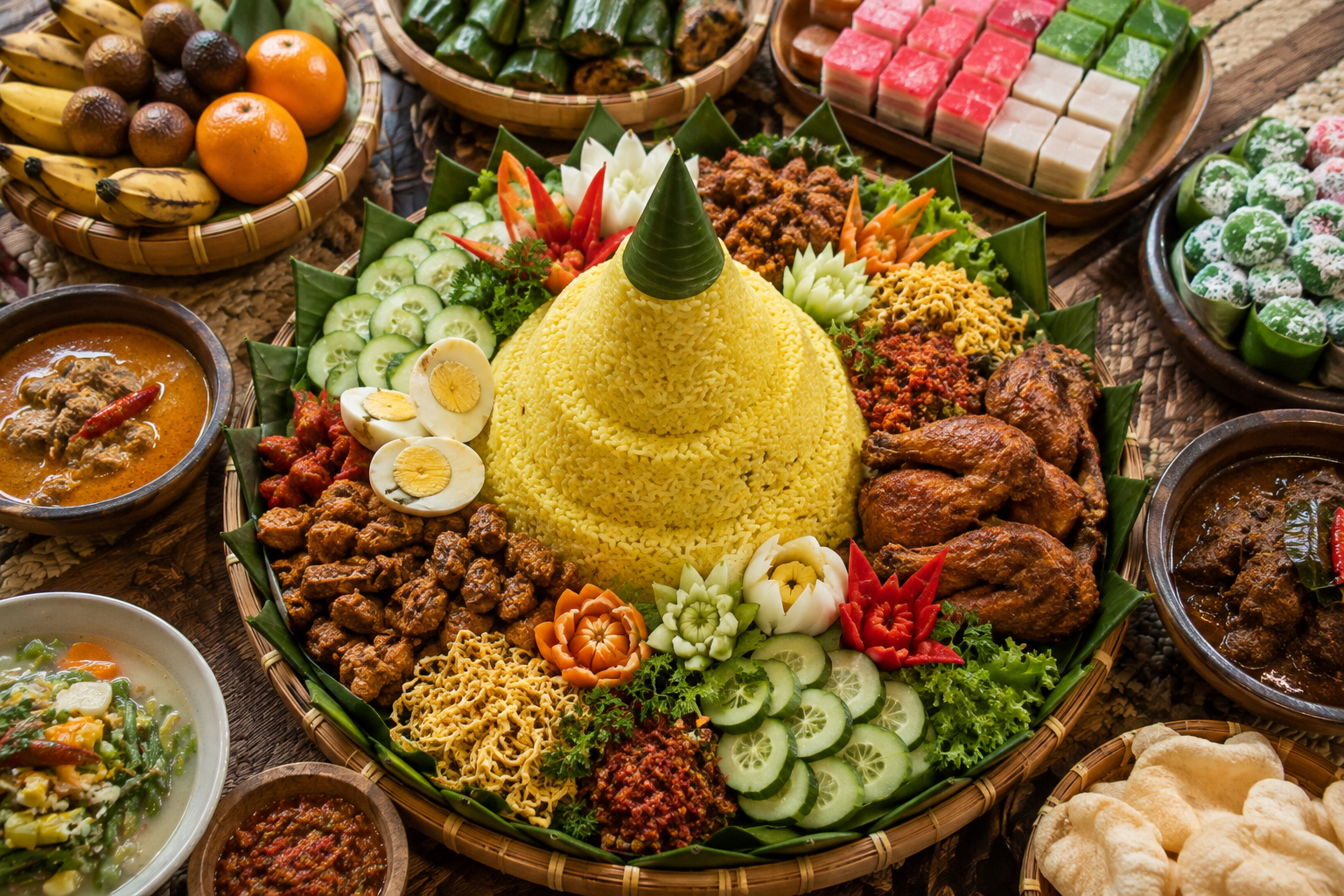 ナシクニン・ナシトゥンペンとインドネシアの祝い料理