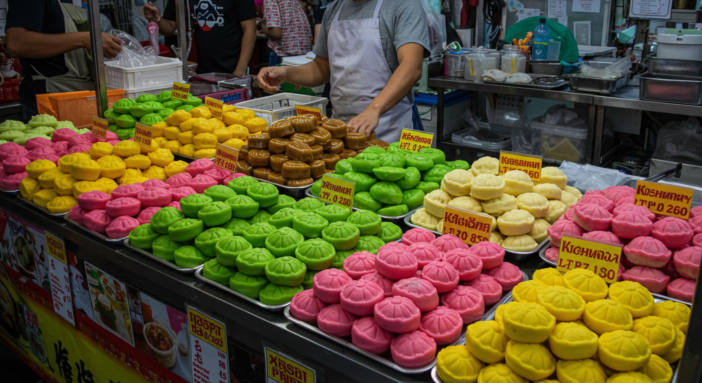 伝統菓子クエの屋台