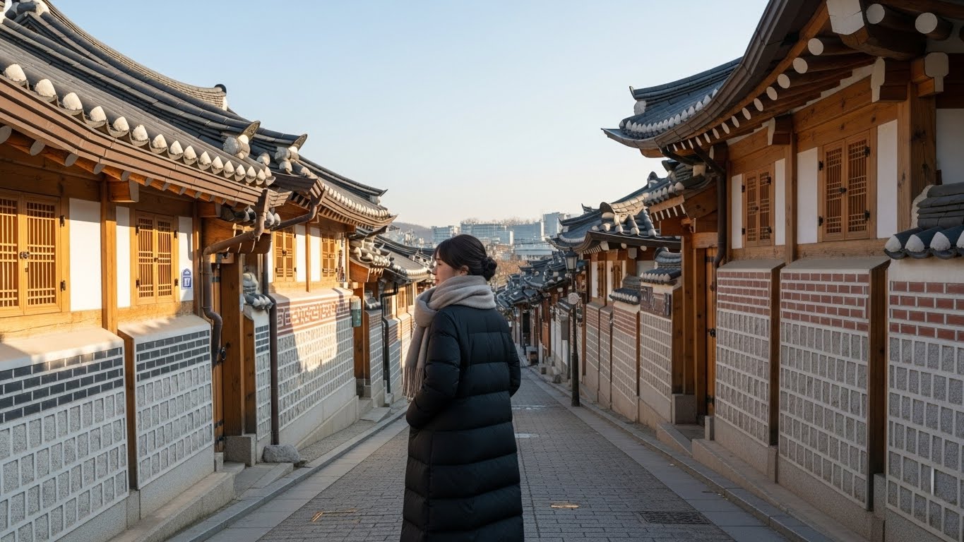 立春の北村韓屋村