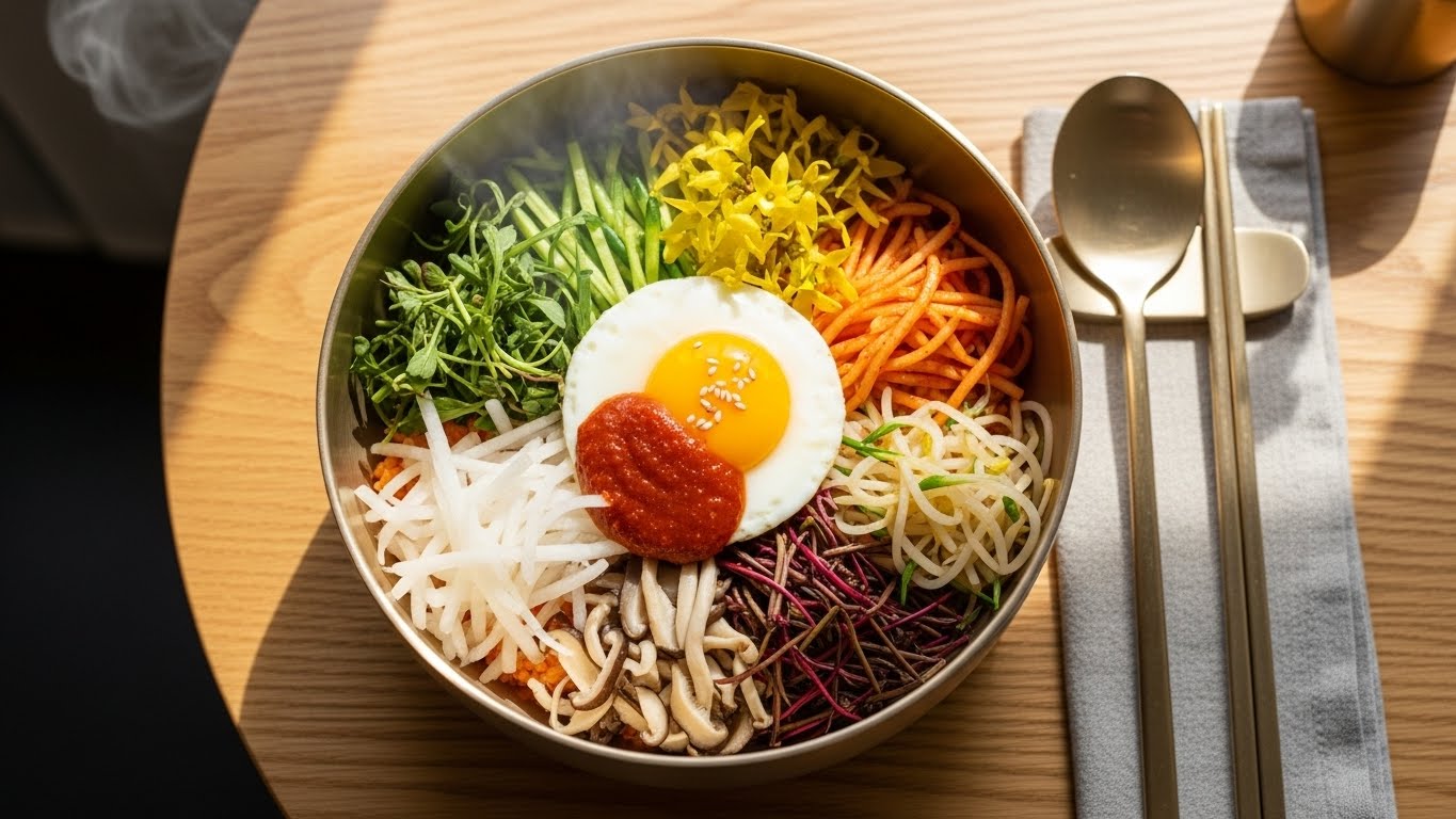 旬の山菜ビビンバ（立春五辛パン）