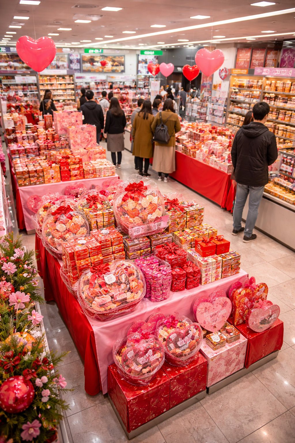 2月のソウル、市内コンビニに出現するバレンタイン特設コーナー