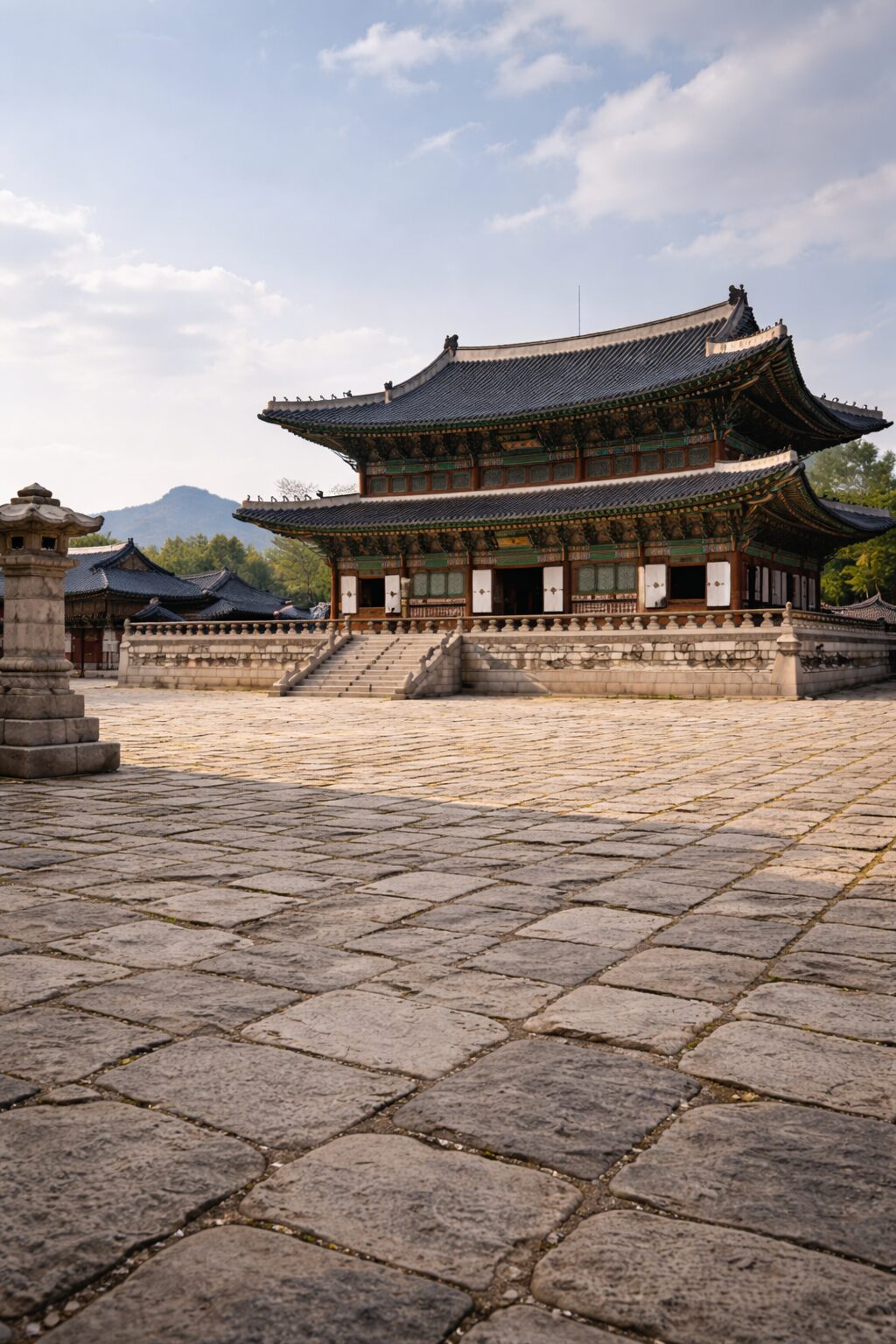
ソウルの景福宮（キョンボックン）の勤政殿（クンジョンジョン）