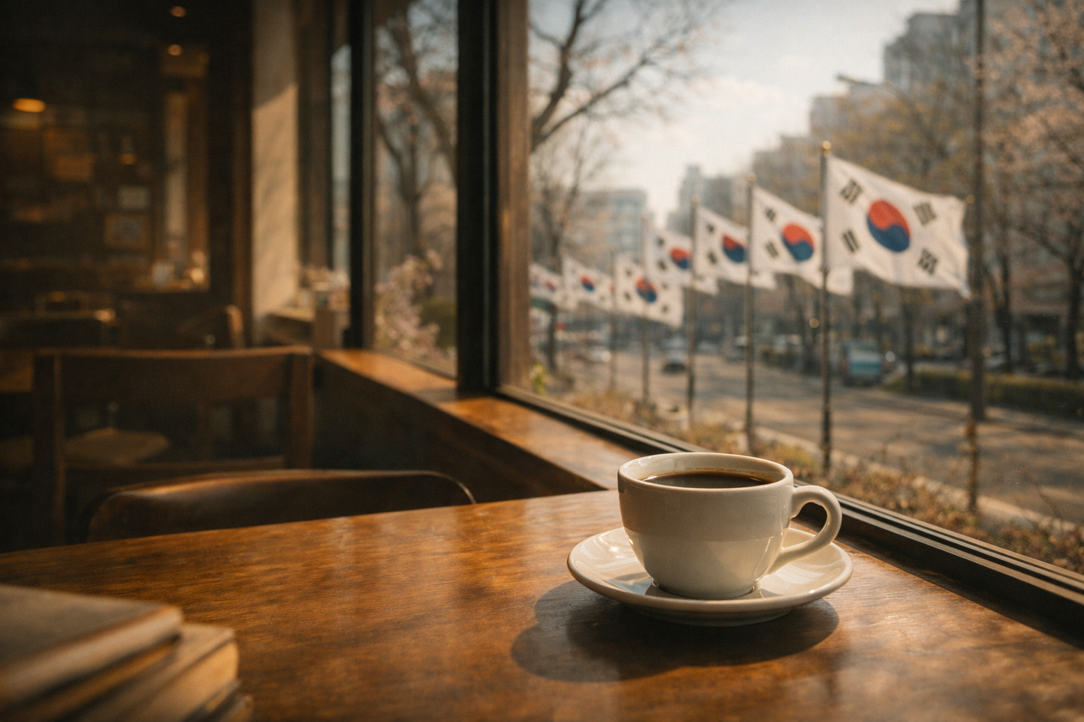 ソウル市内のモダンなカフェ