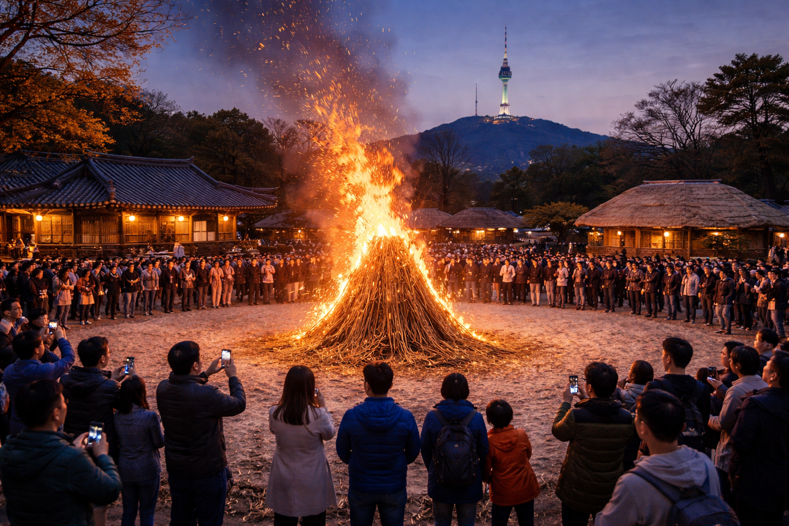 南山コル韓屋村で再現されるタルジッ焼き
